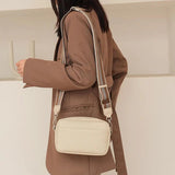 Classic Wide Strap Crossbody Bag Zipper Shoulder Bag