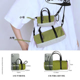 Checkered PU Leather Handbag Zipper Small Lady Shoulder Crossbody Bag