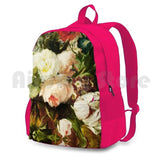 Vintage Floral Oil Painting Outdoor Hiking Backpack