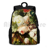 Vintage Floral Oil Painting Outdoor Hiking Backpack