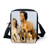 Casual Horse Printed Men's Messenger Bag Small Crossbody Bag for Children Kids
