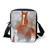 Casual Horse Printed Men's Messenger Bag Small Crossbody Bag for Children Kids
