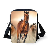 Casual Horse Printed Men's Messenger Bag Small Crossbody Bag for Children Kids