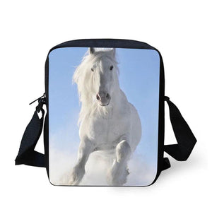 Casual Horse Printed Men's Messenger Bag Small Crossbody Bag for Children Kids