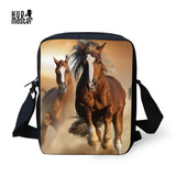Casual Horse Printed Men's Messenger Bag Small Crossbody Bag for Children Kids