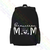 Dog Mom Lover Fur Mama Beauceron Large Capacity Backpack Gym Schoolbag