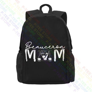 Dog Mom Lover Fur Mama Beauceron Large Capacity Backpack Gym Schoolbag