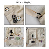 Canvas Women Bag Handbag Shopper High Girl Female Casual Harajuku Style