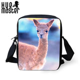 Alpaca Mini Messenger Bag for Kids, Polyester Travel Crossbody Bag