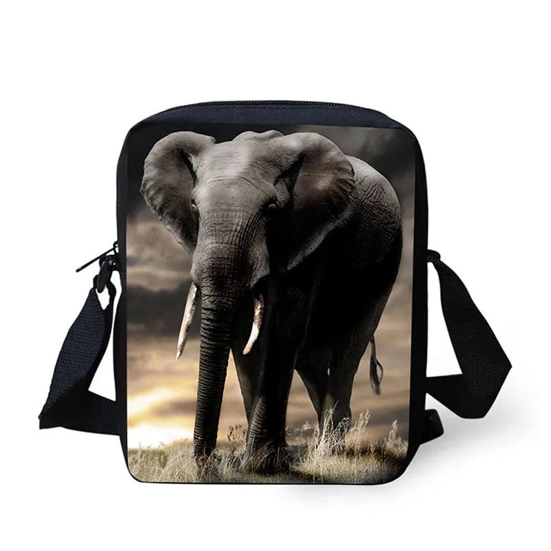 Elephant Pattern Mini Messenger Bag