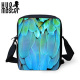 Female Travel Polyester Small Phone Messenger Bag Parrot Print