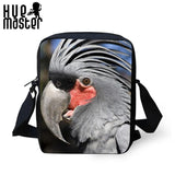 Female Travel Polyester Small Phone Messenger Bag Parrot Print