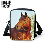 Horse Pattern Crossbody Bag for Kids School Travel