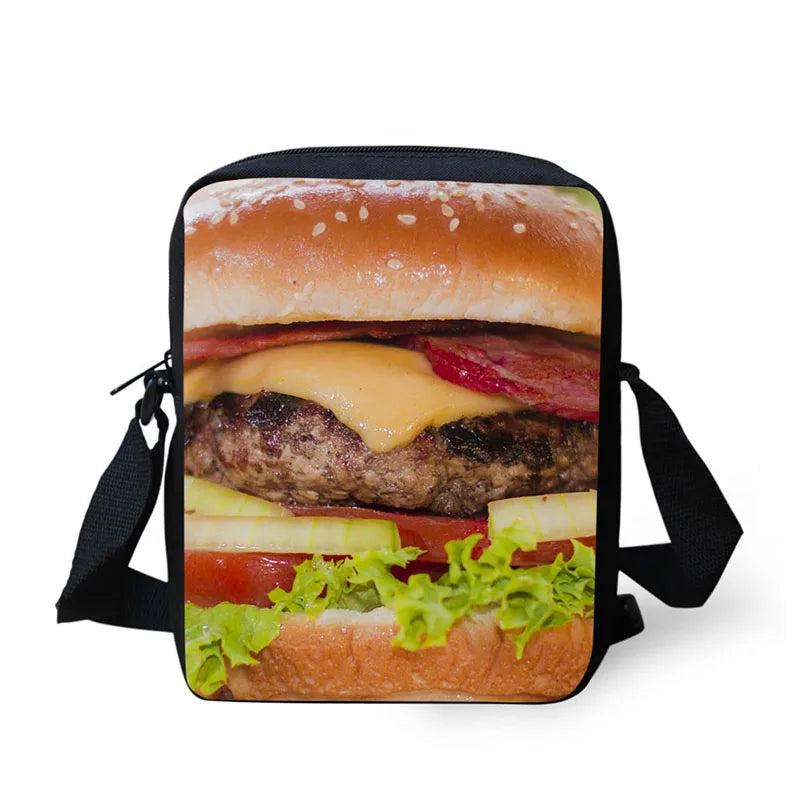 Coffee Prints Crossbody Bag for Men Small Shoulder Bag