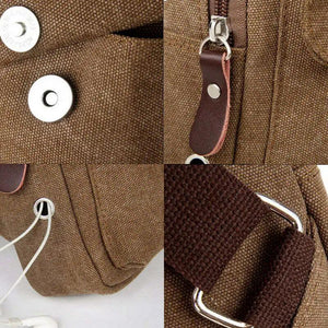 Men Canvas Crossbody Bag One Shoulder Chest Pack
