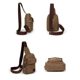 Men Canvas Crossbody Bag One Shoulder Chest Pack