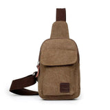Men Canvas Crossbody Bag One Shoulder Chest Pack