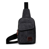 Men Canvas Crossbody Bag One Shoulder Chest Pack