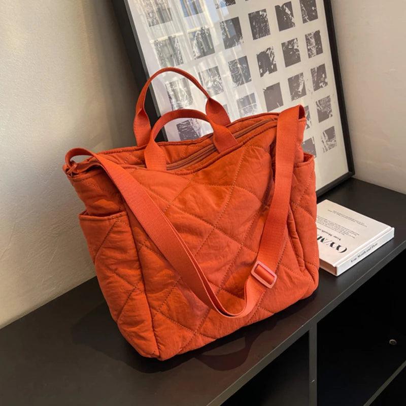 Women's High-Capacity Tote Bag Students' School Shoulder Bags Autumn And Winter