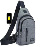 Men's Double Layer Sports Chest Bag Water-Proof Shoulder Messenger