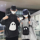 Ghost Funny Leather Shoulder Bag Devil Messenger Handbags Small Casual Satchel B