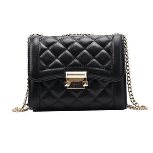 Quilted Pu Leather Mini Flap Crossbody Bag Spring Shoulder Chain Purses