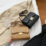 Quilted Pu Leather Mini Flap Crossbody Bag Spring Shoulder Chain Purses