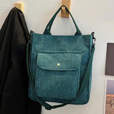 Corduroy Women's Shopper Bag Winter Tote Bag