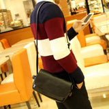 Vintage Messenger Bag for Men Small Flap Crossbody Shoulder Bag