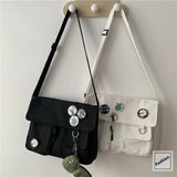 Canvas Diagonal Crossbody Bag for Women Large Capacity Shoulder Bag