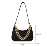 Metal Chain Shoulder Bag for Women Diamond Clutch Bags