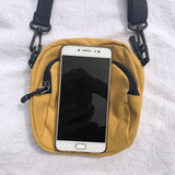 Harajuku Style Shark Canvas Shoulder Bag Monochrome Mini Handbag