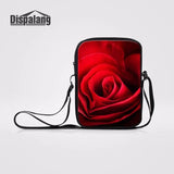 Red Rose Pattern Women Messenger Bags Mini Bag Women Shoulder Bags Crossbody Bag