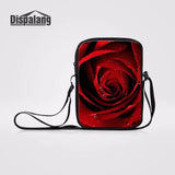 Red Rose Pattern Women Messenger Bags Mini Bag Women Shoulder Bags Crossbody Bag