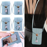 Women PU Leather Wallet Crossbody Shoulder Bag Flower Print Handbag