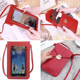 Mushroom Series Phone Bag Women Shoulder PU Leather Handbag