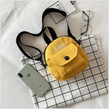 Canvas Crossbody Bags for Women Cartoon Small Phone Shoulder Bags