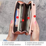 Universal Mobile Phone Bag Letter Print Women Wallet