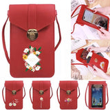 Touch Screen Universal Phone Bag Crossbody Shoulder Leather Purse Handbag