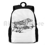 Vintage Biplane Airplane Outdoor Hiking Backpack