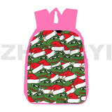 Pink Christmas Backpack for Girls 12/16-Inch 3D Print Santa Claus Design