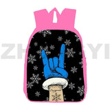 Pink Christmas Backpack for Girls 12/16-Inch 3D Print Santa Claus Design