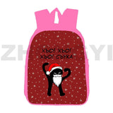Pink Christmas Backpack for Girls 12/16-Inch 3D Print Santa Claus Design