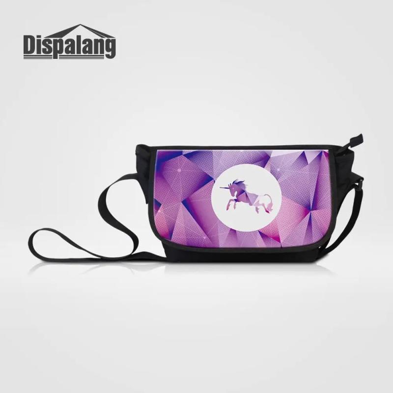 Unicorn Satchel Bag Canvas Girls Messenger Bags Crossbody Bags For Women