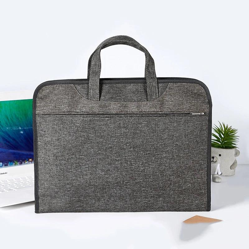 Large Capacity Briefcase A4 File Folder Business Paper Bag