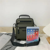 Men's Zipper Shoulder Bag Nylon Briefcase Messenger Bag