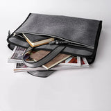 High Capacity Men's Briefcase Zipper Bag