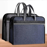 High Capacity Men's Briefcase Zipper Bag