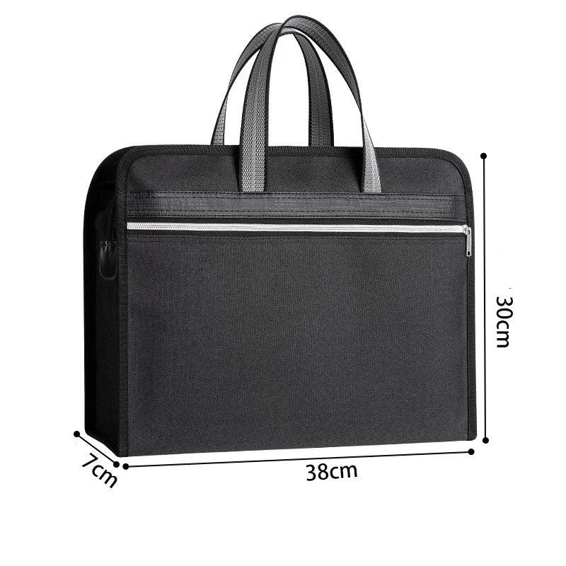 High Capacity Men's Briefcase Zipper Bag