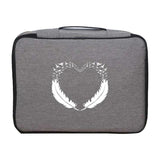Feather Print Briefcase Organizer Waterproof Bag